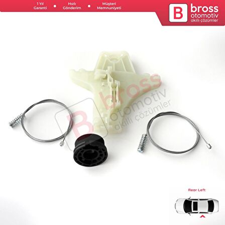 VW Golf MK6 A6 5K 5K1 AJ5 2008-20014 5-Kapı 5K4839461 İçin Elektrikli Arka Sol Cam Kriko Tamir Seti