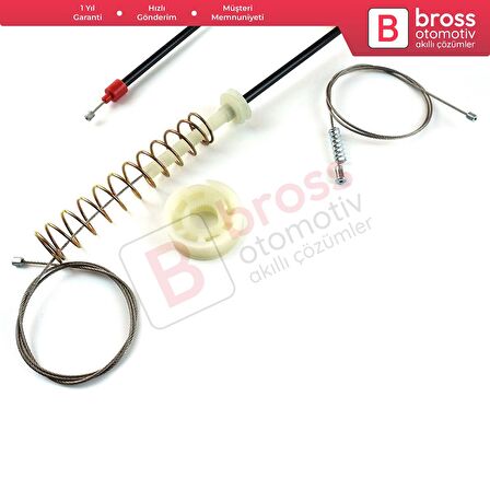 BMW 5 Serisi E39 04/1999-2004 4/5 Kapı Makyajlı Kasa 51358252429 İçin Arka Sol Cam Kriko Tamir Seti