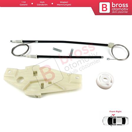 Toyota Corolla E10 AE100 E100 1991-1999 3/4/5 Kapı 6981002051 İçin Ön Sağ Cam Kriko Tamir Seti