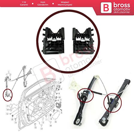 Audi A3 S3 Sportback 8V MK3 İçin Ön Cam Kriko Klips Seti 8V4837461 8V4837462