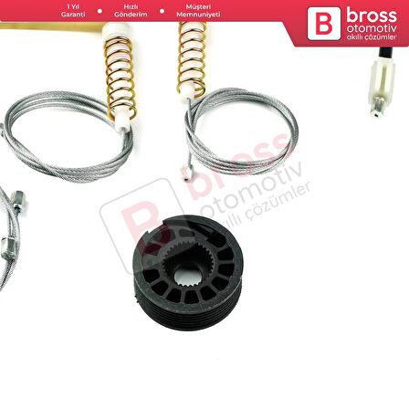 EWR5434 Peugeot 406 8B 8E/F 1995-2004 4/5 Kapı 0130821925 İçin Arka Sol Kapı Cam Kriko Tamir Seti