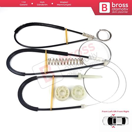 BMW 5 Series F10 F18 F11 4/5 Kapı 2009-2017 51337182131 İçin Ön Sol Cam Kriko Tamir Seti