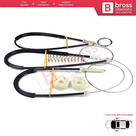 BMW 5 Series F10 F18 F11 4/5 Kapı 2009-2017 51337182131 İçin Ön Sol Cam Kriko Tamir Seti