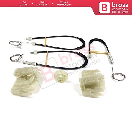 BMW 5 Series F10 F18 F11 4/5 Kapı 2009-2017 51357182613 İçin Arka Sol Cam Kriko Tamir Seti