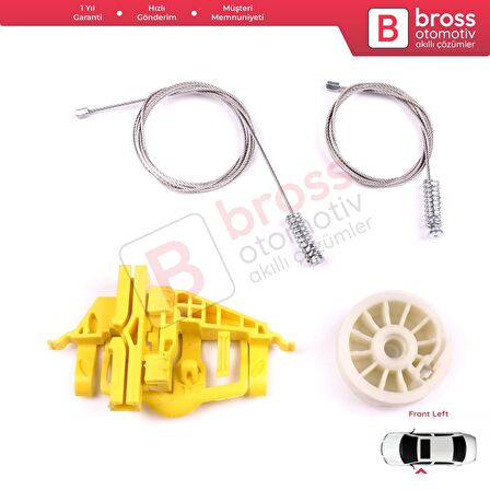 Ram ProMaster City 2015-2022 4-Kapı 68366052AA İçin Ön Sağ Cam Kriko Tamir Seti