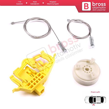 Ram ProMaster City 2015-2022 4-Kapı 68366052AA İçin Ön Sağ Cam Kriko Tamir Seti