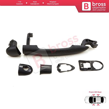 Renault Fluence Megane 3 Clio 4 Scenic 3 Captur 1 için Dış Kapı Açma Kolu Siyah Astarlı 806B02596R