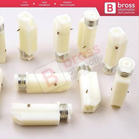 10 Adet Cam Kriko İndirme Kaldırma Mekanizma Kablo Ucu Halat Dübeli Tip BCP054