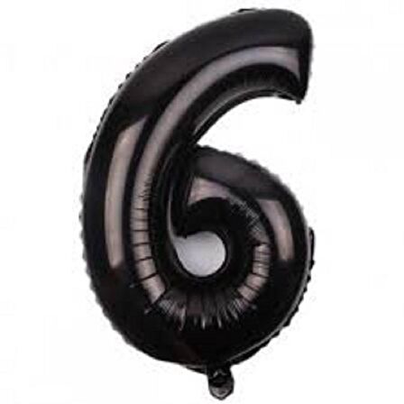 RAKAM BALON FOLYO 6 SİYAH
