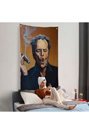 Puro İçen Jack Nicholson Duvar Örtüsü-7935