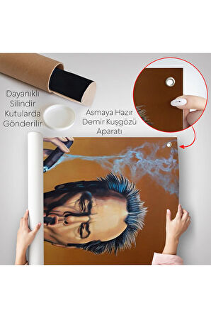 Puro İçen Jack Nicholson Duvar Örtüsü-7935