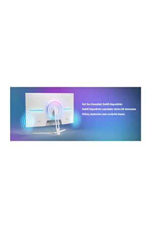 GamePower 27" Vivid V60 Curved RGB 0.5ms 240Hz VA FHD 1500R HDR Adaptive Sync Beyaz Gaming Monitör