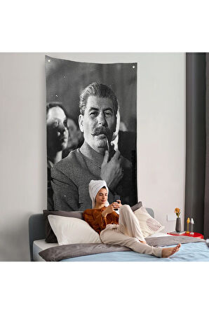 Joseph Stalin Rusya ve Sovyetler Birliği SSCB Duvar Örtüsü-7936