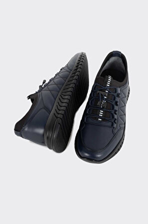 Lastik Bağcıklı Hakiki Deri Casual Erkek Ayakkabı 