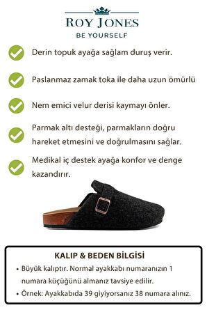 Kadın Mantar Taban Keçeli Konfor Modeli Kışlık Önü Kapalı Keçe Modeli Sabo Günlük Rahat Ev Terliği