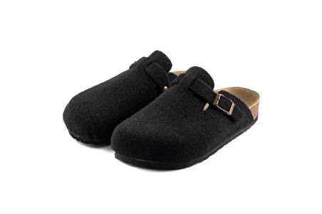 Kadın Mantar Taban Keçeli Konfor Modeli Kışlık Önü Kapalı Keçe Modeli Sabo Günlük Rahat Ev Terliği