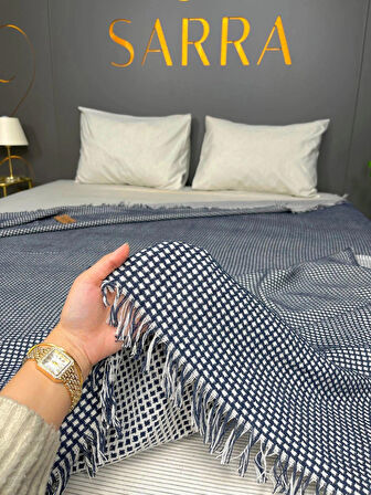 200X220 WAFFLE PİKE - İNDİGO MAVİ