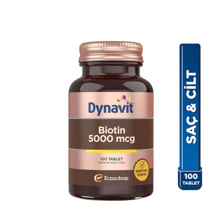 Eczacıbaşı Dynavit Biotin 5000 mcg Takviye Edici Gıda 100 Tablet
