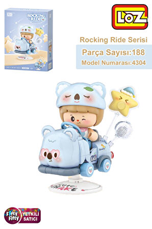 Loz Creative Serisi Sallanan Mavi Koala Modeli 188 Parça Oyuncak Yapım Seti FFLZ-4304