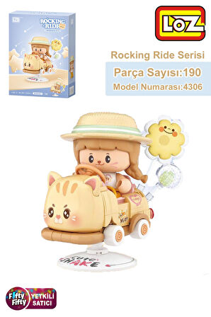 Loz Creative Serisi Sallanan Kahverengi Kedi Modeli 190 Parça Oyuncak Yapım Seti FFLZ-4306