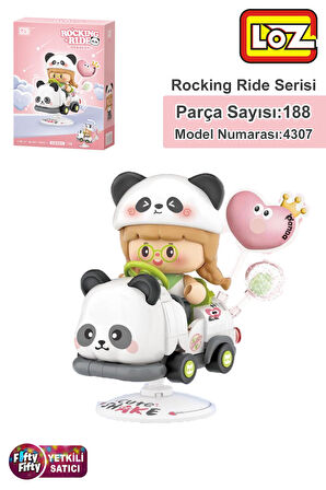 Loz Creative Serisi Sallanan Siyah Beyaz Panda Modeli 188 Parça Oyuncak Yapım Seti FFLZ-4307