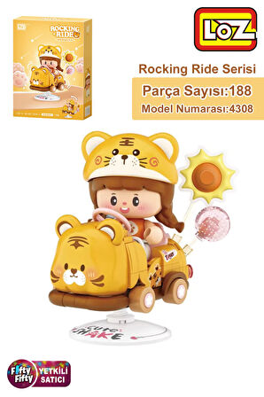 Loz Creative Serisi Sallanan Kahverengi Kaplan Modeli 188 Parça Oyuncak Yapım Seti FFLZ-4308