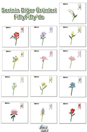 Panlos İnbrixx Serisi Dekoratif ve Koleksiyonluk Phalaenopsis Çiçek Modeli 69 Parça Yapım Seti -FFP655048