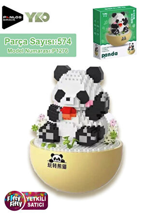 Panlos Yko Serisi Dekoratif ve Koleksiyonluk Panda Modeli 574 Parça Yapım Seti -FFP1276