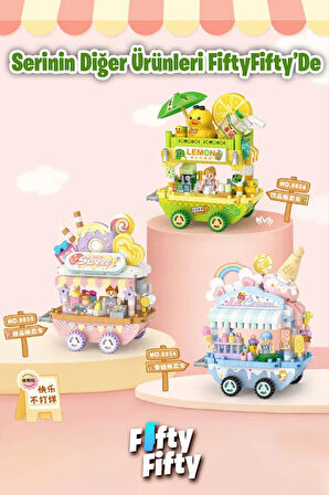 Loz Micro Block Serisi Dondurma Arabası 300 Parça Oyuncak Yapım Seti FFLZ-8854