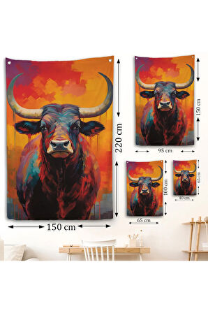 Sevimli Boğa Duvar Örtüsü-7943