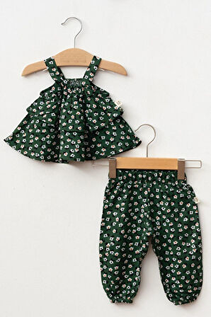 Kız Bebek Margarita Askılı Yazlık 2'li Takım