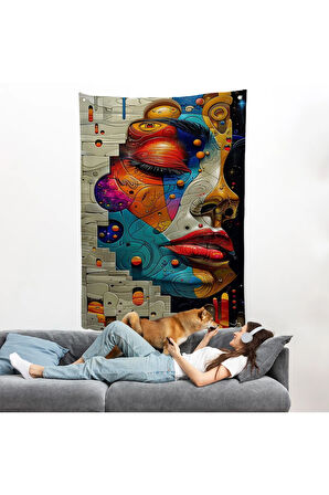 Soyut Kadın Duvar Örtüsü-7945