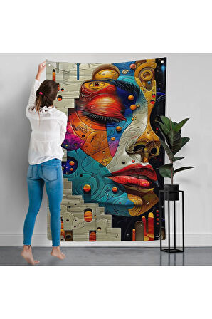 Soyut Kadın Duvar Örtüsü-7945