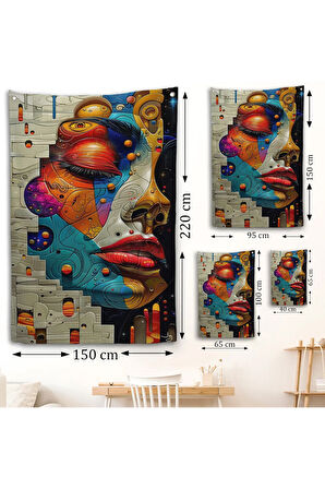 Soyut Kadın Duvar Örtüsü-7945