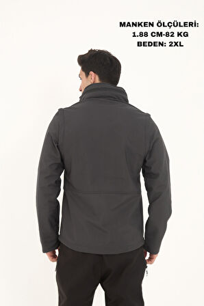 Camp460 Outdoor Tactical Softshell Su & Rüzgara Dayanıklı içi Polarlı Erkek Taktik Mont