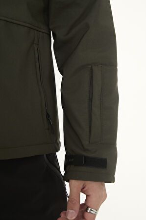 Camp460 Outdoor Tactical Softshell Su & Rüzgara Dayanıklı içi Polarlı Erkek Taktik Mont