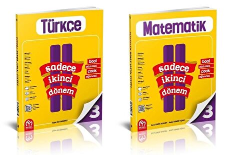 3. Sınıf Sadece İkinci Dönem Matematik ve Türkçe