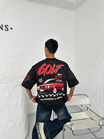 GOLF GTI Baskılı Oversize Unisex T-Shirt