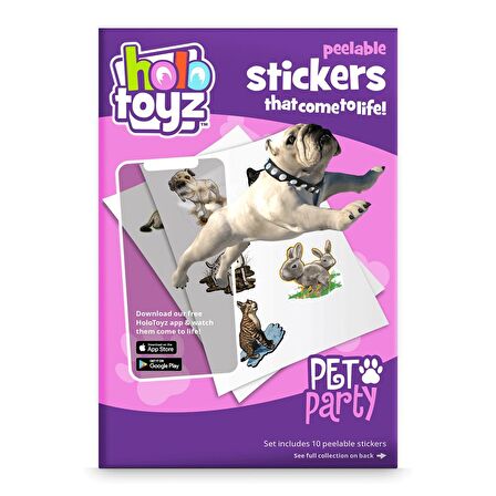 HoloToyz Sticker Pet Party AR Uyumlu Etiket