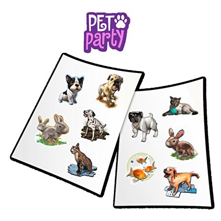 HoloToyz Sticker Pet Party AR Uyumlu Etiket