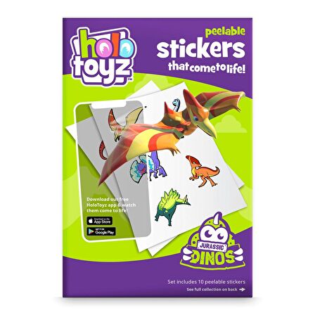 HoloToyz Sticker Jurassic Dinos AR Uyumlu Etiket