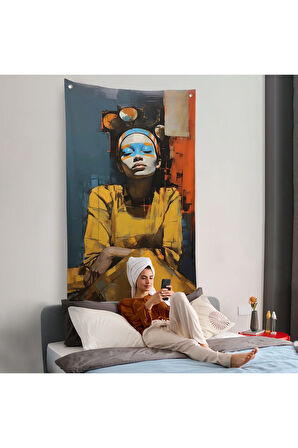 Permalı Kadın Duvar Örtüsü-7947