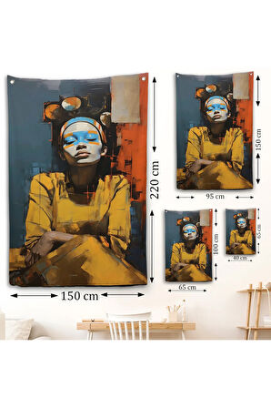 Permalı Kadın Duvar Örtüsü-7947