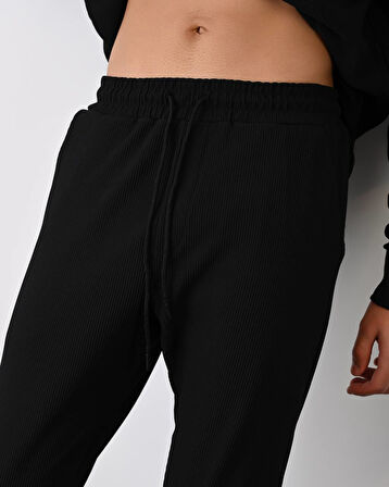 Erkek Fermuar Paça Detaylı Fitilli Jogger