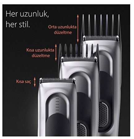 Braun Series 7 HC7390 Erkekler İçin 17 Uzunluk Ayarına Sahip Saç Kesme Makinesi