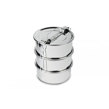 Çelik 3 lü Sefer Tası Tek Kişilik 12cm Paslanmaz Çelik 