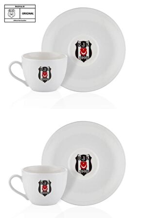 Neva N3426 Lisanslı Beşiktaş Arma 2'li Çay Fincan Takımı 