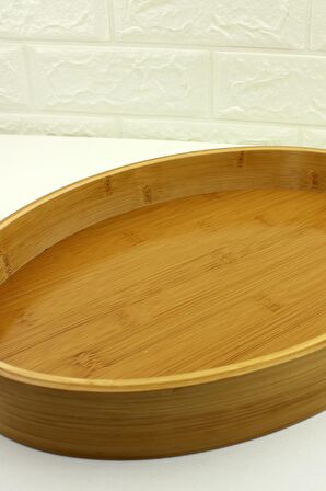 Bambu Tepsi Oval Servis Sunum Tepsi 36*26cm