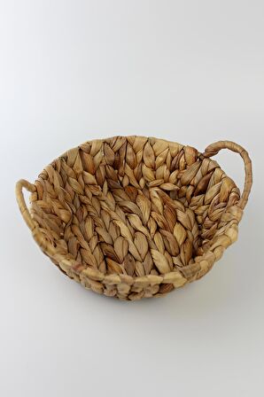 Hasır Rattan Ekmeklik Ekmek Sepeti Yuvarlak 23cm