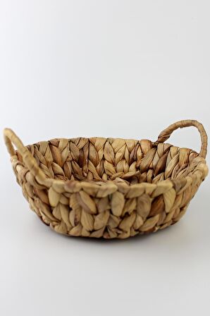 Hasır Rattan Ekmeklik Ekmek Sepeti Yuvarlak 23cm